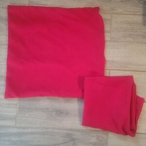 Pillow Covers, red decorative Christmas , Holiday, Zipper Close, Set Of 2